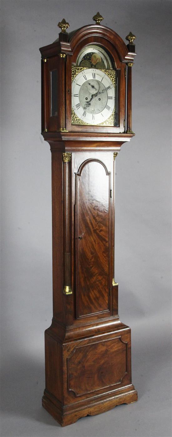 Robert Sanderson, London. An early 19th century mahogany eight day longcase clock, H.7ft 1.5in.